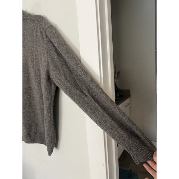 Ledbury Bebinsale 3 Button Brewer Mockneck Sweater 100% Wool Size XL Brown - Picture 11 of 15